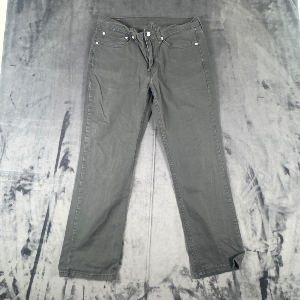 Levi's 514 Straight Fit Pants Mens 34x30 Gray Stretch Cotton PC9-00514-1922